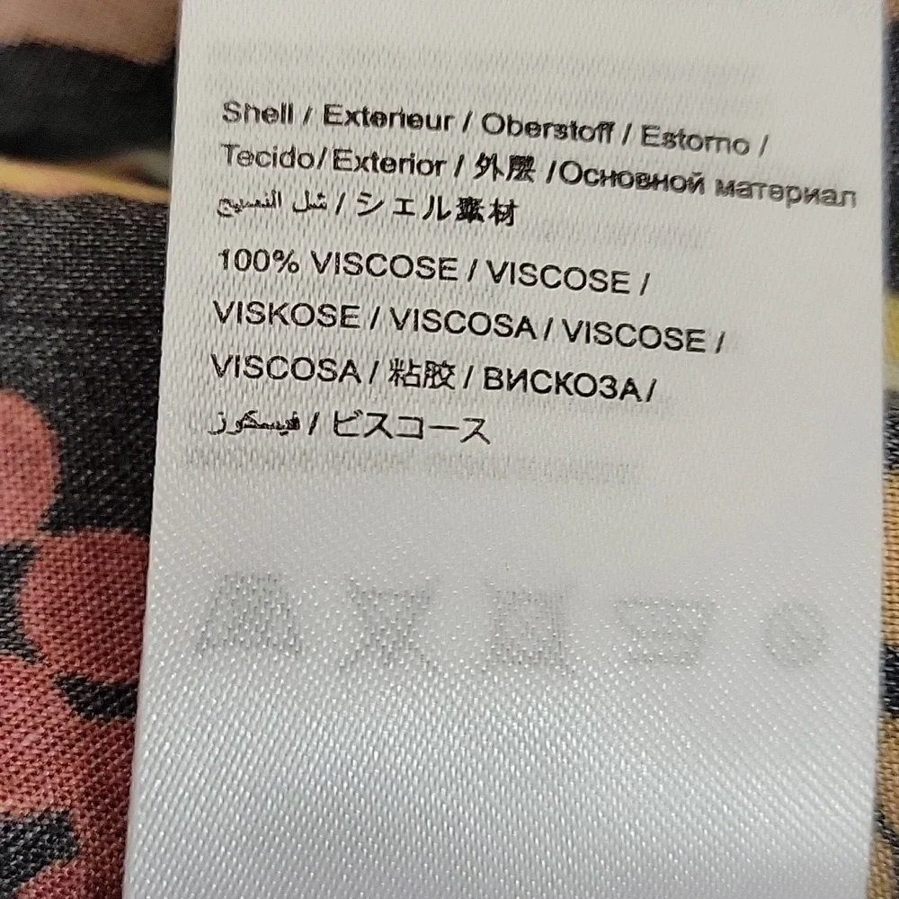 Farm Rio Nieves Floral Black Coverup Tunic Dress. Small. Colorful Viscose - Picture 8 of 9